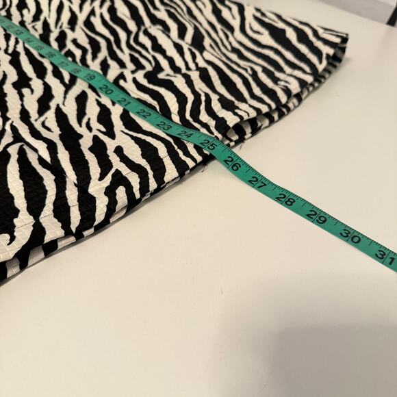 TanJay Zebra Print Collared Full Zip Quilted Jacket Size S Business Office Siren - Picture 8 of 9